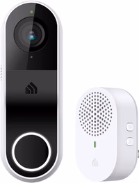 Kasa Smart Video Doorbell Camera Hardwired w/Chime, 2K Resolution, Always-on Power, Night Vision, 2-Way Audio, Real-Time Notification, Cloud & SD Card Storage, Works w/Alexa & Google Home (KD110) thumbnail 1