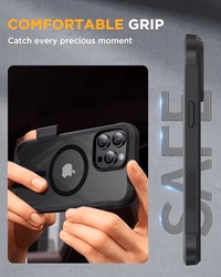 Miracase Magnetic for iPhone 16 Pro Max Case 6.9'' [Compatible with MagSafe] Full-Body Phone case with Built-in Glass Screen Protector& Camera Protector,Drop Proof 16 Pro Max Cover,Black thumbnail 5
