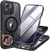 Miracase Magnetic for iPhone 16 Pro Max Case 6.9'' [Compatible with MagSafe] Full-Body Phone case with Built-in Glass Screen Protector& Camera Protector,Drop Proof 16 Pro Max Cover,Black thumbnail 1