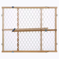 Toddleroo by North States - Diamond Mesh Wooden Baby Gate: Pressure Mounted Baby Gate for Doorways - Adjustable 26.5 to 42 Inches Wide - 23 Inches Tall thumbnail 1