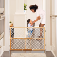 Toddleroo by North States - Diamond Mesh Wooden Baby Gate: Pressure Mounted Baby Gate for Doorways - Adjustable 26.5 to 42 Inches Wide - 23 Inches Tall thumbnail 2