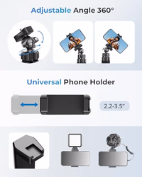UBeesize Phone Tripod Pro S, Flexible Desk Stand with Wireless Remote, Mini Holder for Camera and GoPro thumbnail 2