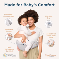 Ergobaby Lift Ergonomic Baby Hip Seat Carrier with Storage, Comfortable Wide Waistbelt and Lumbar Support (17lbs - 45lbs) - Anti-Slip Toddler Carrier - Onyx Black thumbnail 4