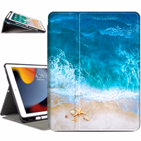Vimorco for iPad 6th/5th Generation Case 2018/2017, for iPad Air 2/Air Case 2014/2013, for iPad Cases 6th/5th Generation 9.7-inch Cover Pencil Holder/4 Viewing Stands/Typing Stand/Slim, Ocean Beach thumbnail 1