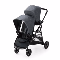 Graco Ready2Grow 2.0 Double Stroller, Twin Baby Stroller Features Bench Seat and Standing Platform Options, Compact Fold Perfect for Baby Travel, Rafa thumbnail 1