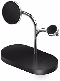 Samsung 3-in-1 Wireless Charging Station, Fast-Charging, Magnetic Design, Qi2-Certified Charging Dock Compatible with Qi-Certified Galaxy Phones, Watches, Buds & Ring, Black