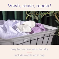 Lansinoh Washable Nursing Pads, Made with Organic Bamboo Viscose, Reusable Breast Pads for Breastfeeding with Wash Bag, Breastfeeding Essentials, 10 Count thumbnail 5