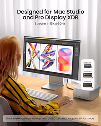 Silkland USB C Monitor Display Cable 3.3FT 4K@144Hz/60Hz, 8K USB C 3.2 Gen 2x2 Video Cable, 20Gbps Data Transfer, 240W PD Charging, Type C Compatible for iPhone 17, MacBook, CarPlay, Portable Monitor thumbnail 2