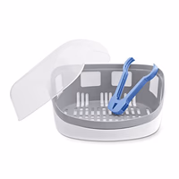 Microwave Steam Sterilizer - Removes 99.9% of Dirt Quickly and Naturally with The Power of steam, White/Grey thumbnail 3