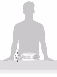 Microwave Steam Sterilizer - Removes 99.9% of Dirt Quickly and Naturally with The Power of steam, White/Grey thumbnail 2