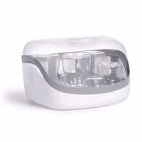 Microwave Steam Sterilizer - Removes 99.9% of Dirt Quickly and Naturally with The Power of steam, White/Grey thumbnail 1