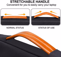 Lacdo 360° Protective Laptop Sleeve Case for 13 inch MacBook Air M5 A3449 (2026), M4 A3240 2025, M3 A3113 A2681 A2337 | 13" MacBook Neo A18 Pro A3404 (2026) | iPad Air/Pro 13 M5 Computer Bag, Black thumbnail 5