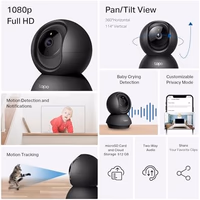 Tapo 1080P Indoor Pan/Tilt Wired C201 2-Way Audio Black thumbnail 2