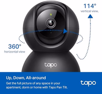 Tapo 1080P Indoor Pan/Tilt Wired C201 2-Way Audio Black thumbnail 4