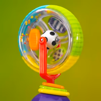Sassy Wonder Wheel Spinning High Chair Tray Toy, Age 6+ Months thumbnail 4