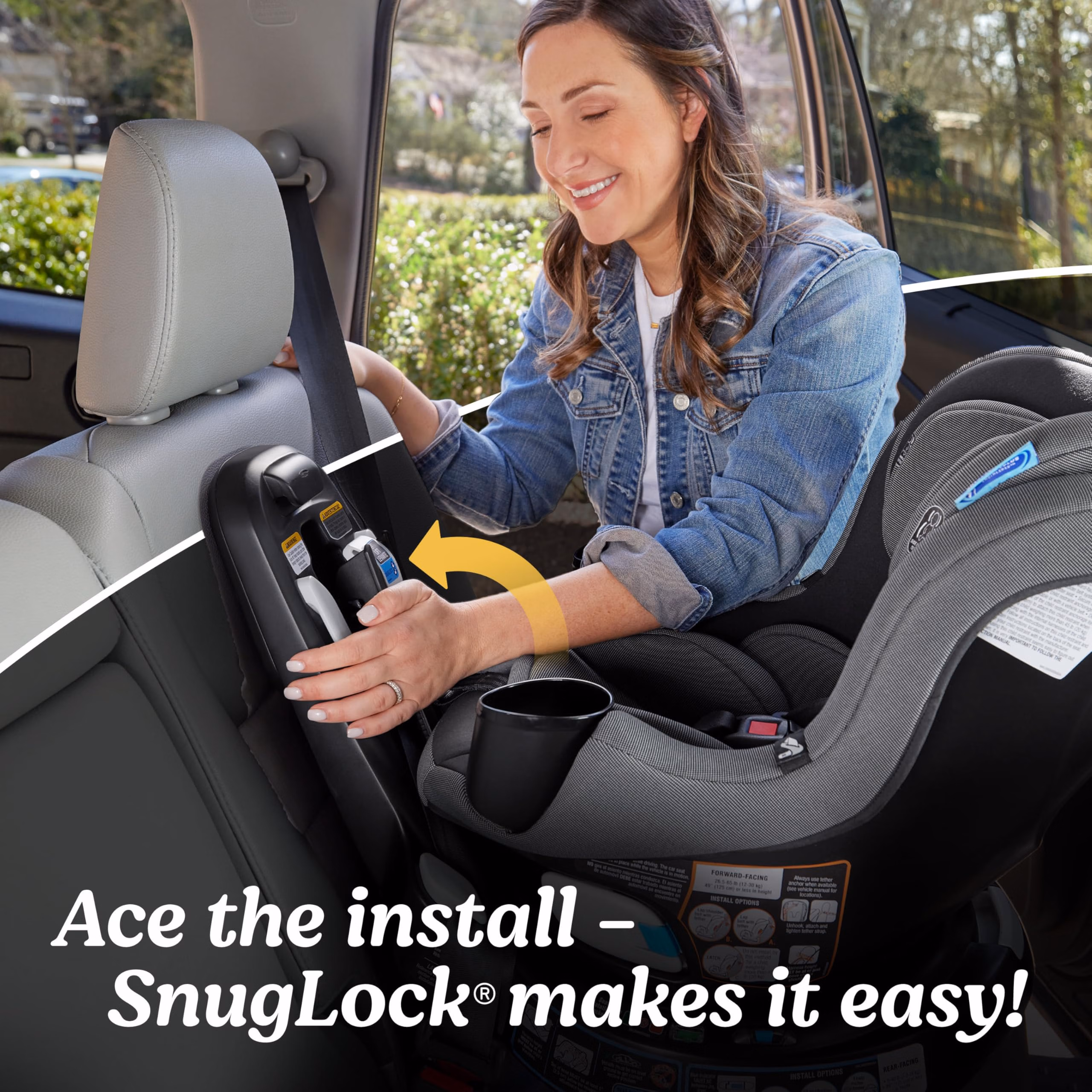 Graco EasyTurn 360 2-in-1 Rotating Convertible Car Seat, 360 Degree Rotating Infant to Toddler Rotating Car Seat, 2 Modes Rear and Forward Facing, Slim Design, Cyran thumbnail 3