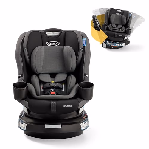 Graco EasyTurn 360 2-in-1 Rotating Convertible Car Seat, 360 Degree Rotating Infant to Toddler Rotating Car Seat, 2 Modes Rear and Forward Facing, Slim Design, Cyran thumbnail 4
