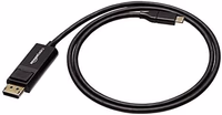 Amazon Basics Bi-Directional USB-C to DisplayPort Cable, 4K@60Hz, Compatible with MacBook Pro/Air and Thunderbolt 3, 3 ft, Black thumbnail 1