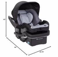 Baby Trend Passport® Switch 6-in-1 Modular Stroller Travel System with EZ-Lift™ Plus Infant Car Seat, Dash Black thumbnail 3