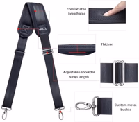 59 Inch Shoulder Straps, Soft with Ultra-Thick Fixed Shoulder Pad, Two Way Independently Adjustable Buckle Replacement Straps for Laptop Bag Messenger Bag Tool Bag Luggage,Black thumbnail 3