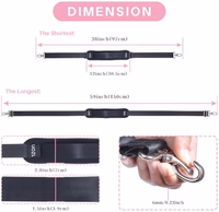 59 Inch Shoulder Straps, Soft with Ultra-Thick Fixed Shoulder Pad, Two Way Independently Adjustable Buckle Replacement Straps for Laptop Bag Messenger Bag Tool Bag Luggage,Black thumbnail 2