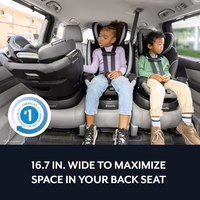 Evenflo Revolve360 Slim 2-in-1 Rotational Car Seat with Quick Clean Cover (Salem Black) thumbnail 3