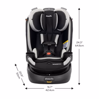 Evenflo Revolve360 Slim 2-in-1 Rotational Car Seat with Quick Clean Cover (Salem Black) thumbnail 2