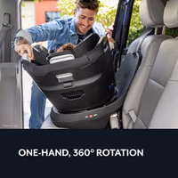 Evenflo Revolve360 Slim 2-in-1 Rotational Car Seat with Quick Clean Cover (Salem Black) thumbnail 5