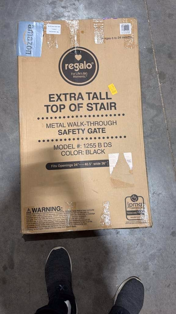 Regalo Safety 36" Extra Tall Baby 1255 DS Fits 24" Black thumbnail 2