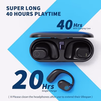 PSIER Open Ear Headphones, Bluetooth 5.3 Wireless Sports Headphones with Digital Display Charging Case 40 Hours Playtime True Earbuds with Earhooks for Running, Walking, Workout thumbnail 4