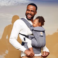 Ergobaby All Carry Positions Breathable Mesh Baby Carrier with Enhanced Lumbar Support & Airflow (7-45 Lb), Omni Breeze, Graphite Grey thumbnail 2