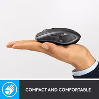 Logitech MX Anywhere 2S Bluetooth Edition Compact Wireless Mouse, No USB Receiver - Use On Any Surface, Hyper-Fast Scrolling, Rechargeable, Control Up to 3 Apple Mac and Windows Computers and Laptops thumbnail 5