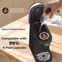 CHULUX Single Serve Coffee Maker for K Capsule, Mini Single One Cup Coffee Machine, Perfect for Small Space, Black thumbnail 3