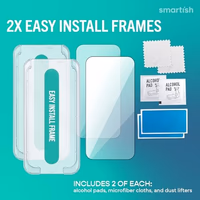 Smartish® iPhone 17 Screen Protector - 2-Pack Tempered Glass Screen Protectors - Tuff Sheet - 9H Easy Install Frame [Scratch Resistant] Case-Friendly- Dynamic Island for Apple iPhone 17 thumbnail 5