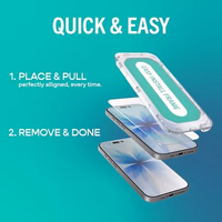 Smartish® iPhone 17 Screen Protector - 2-Pack Tempered Glass Screen Protectors - Tuff Sheet - 9H Easy Install Frame [Scratch Resistant] Case-Friendly- Dynamic Island for Apple iPhone 17 thumbnail 2