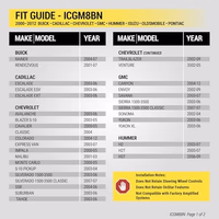Scosche ICGM8BN Double DIN Radio Installation Dash Kit Compatible with Select 2000-2012 General Motors Vehicles - Complete Basic Aftermarket Car Stereo Install Kit- See Fit Guide Image for Vehicles thumbnail 4