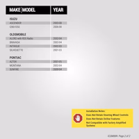 Scosche ICGM8BN Double DIN Radio Installation Dash Kit Compatible with Select 2000-2012 General Motors Vehicles - Complete Basic Aftermarket Car Stereo Install Kit- See Fit Guide Image for Vehicles thumbnail 5