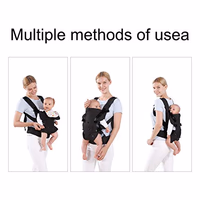 Baby Carrier Wrap,Baby Carriers Newborn to Toddler,Cozy Baby Holder Carrier Lightweight,Adjustable Baby Carriers Support for Infant 7-45lbs Girl and Boy,Front Back All Positions,Shower Gift-Black thumbnail 3