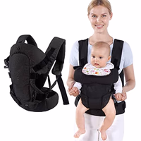 Baby Carrier Wrap,Baby Carriers Newborn to Toddler,Cozy Baby Holder Carrier Lightweight,Adjustable Baby Carriers Support for Infant 7-45lbs Girl and Boy,Front Back All Positions,Shower Gift-Black thumbnail 1