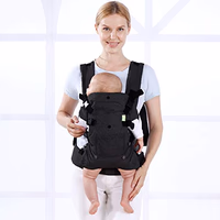 Baby Carrier Wrap,Baby Carriers Newborn to Toddler,Cozy Baby Holder Carrier Lightweight,Adjustable Baby Carriers Support for Infant 7-45lbs Girl and Boy,Front Back All Positions,Shower Gift-Black thumbnail 5