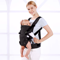 Baby Carrier Wrap,Baby Carriers Newborn to Toddler,Cozy Baby Holder Carrier Lightweight,Adjustable Baby Carriers Support for Infant 7-45lbs Girl and Boy,Front Back All Positions,Shower Gift-Black thumbnail 2