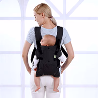 Baby Carrier Wrap,Baby Carriers Newborn to Toddler,Cozy Baby Holder Carrier Lightweight,Adjustable Baby Carriers Support for Infant 7-45lbs Girl and Boy,Front Back All Positions,Shower Gift-Black thumbnail 4
