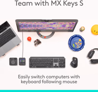 Logitech MX Master 4, Ergonomic Wireless Mouse with Advanced Performance Haptic Feedback, Ultra-Fast Scrolling, USB-C Charging, Bluetooth, Windows, MacOS - Graphite thumbnail 3