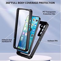 DINGXIN for Samsung Galaxy S22 Case Waterproof IP68 Certified Dustproof Shockproof Dirtproof Snowproof Built-in Protector Rugged Phone Case for Samsung Galaxy S22 5G 6.1" Black thumbnail 3