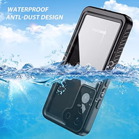 DINGXIN for Samsung Galaxy S22 Case Waterproof IP68 Certified Dustproof Shockproof Dirtproof Snowproof Built-in Protector Rugged Phone Case for Samsung Galaxy S22 5G 6.1" Black thumbnail 2