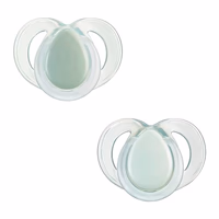 Tommee Tippee Night Time Pacifier, 6-18 Months, Symmetrical Silicone Baglet, BPA-Free Binkies, Glow in The Dark Technology, Pack of 2 with Reusable Sterilizer Pod thumbnail 1