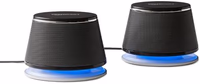 Amazon Basics Stereo 2.0 Speakers for PC or Laptop with Volume Control, 3.5mm Aux Input, USB-Powered, 1 Pair, Black thumbnail 1