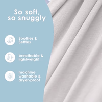 Sleepy Wrap Stretchy Ergonomic Baby Carrier Sling for Newborns to Toddlers - Hands-Free Lightweight Baby Wrap 7-35 lbs (Light Grey) thumbnail 5