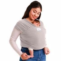 Sleepy Wrap Stretchy Ergonomic Baby Carrier Sling for Newborns to Toddlers - Hands-Free Lightweight Baby Wrap 7-35 lbs (Light Grey) thumbnail 1