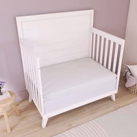 Dream On Me 2-in-1 Dual-Sided Extra Firm Orthopedic Mini-Crib Mattress (38”x24”x3”), Quilted White, Standard Style Vinyl Waterproof Cover, From Baby to Toddler thumbnail 2